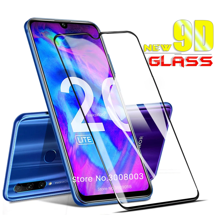

9D protective glass on honor 10 lite light 10i screenprotector for huawei p smart plus 2019 honor 20 lite light pro 20i film