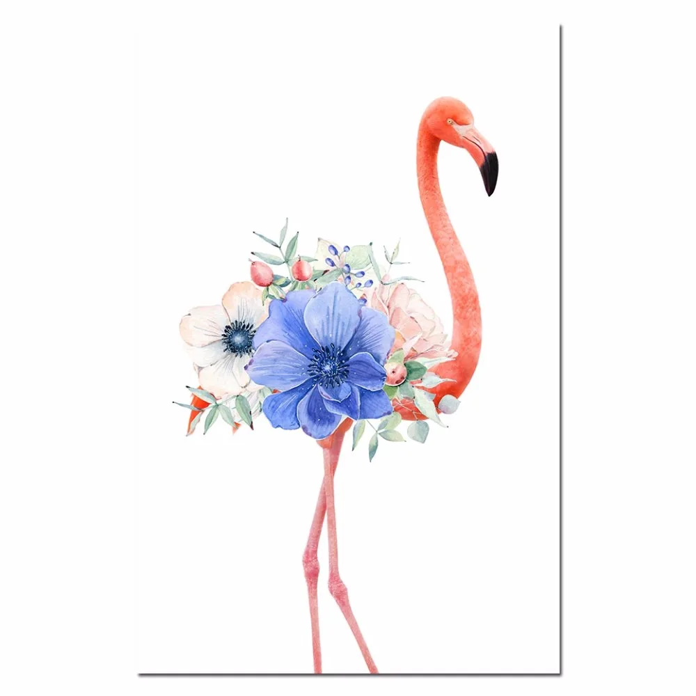 Watercolor-Flamingo-Flowers-Nordic-Canvas-Poster-Wall-Art-Canvas-Prints-Minimalist-Painting-Wall-Picture-for-Bedroom(5)