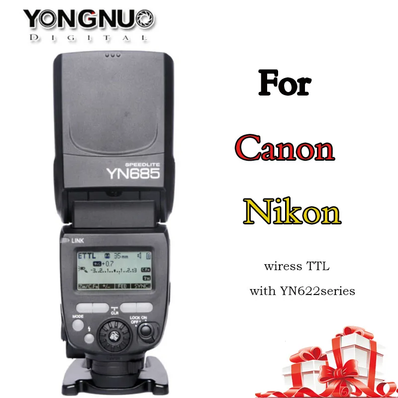 Flash Yongnuo YN685 E-TTL HSS Per Canon - GN60, 1/8000s, Compatibile Wireless 622C/603