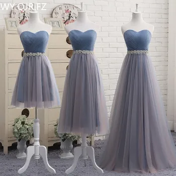

YYMY01Y#boob tube top lace up Resin drill ornament short middle length three styles Bridesmaid Dresses wedding party prom dress