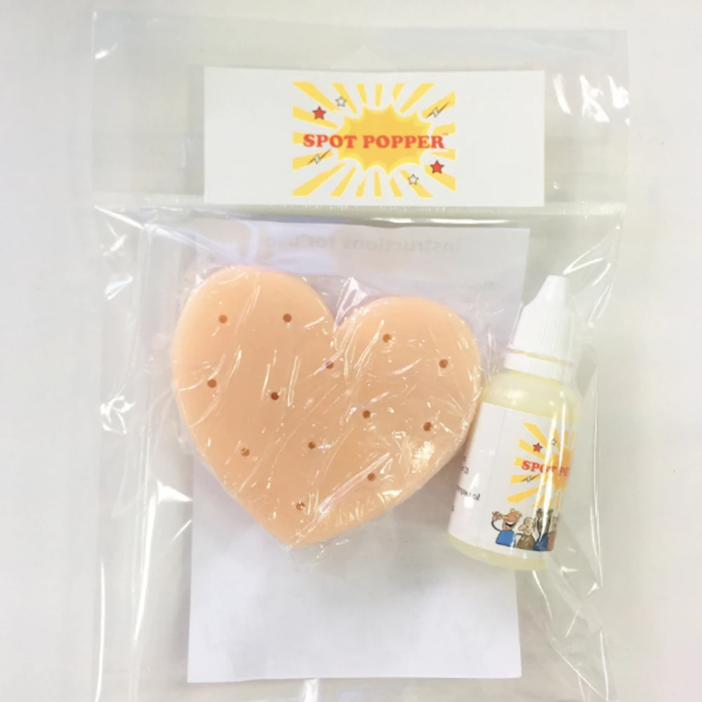 

Funny Pimple Popping Popper Remover Toys With Refillable Pimple Pus Practical Jokes Toy Heart Shape Toys
