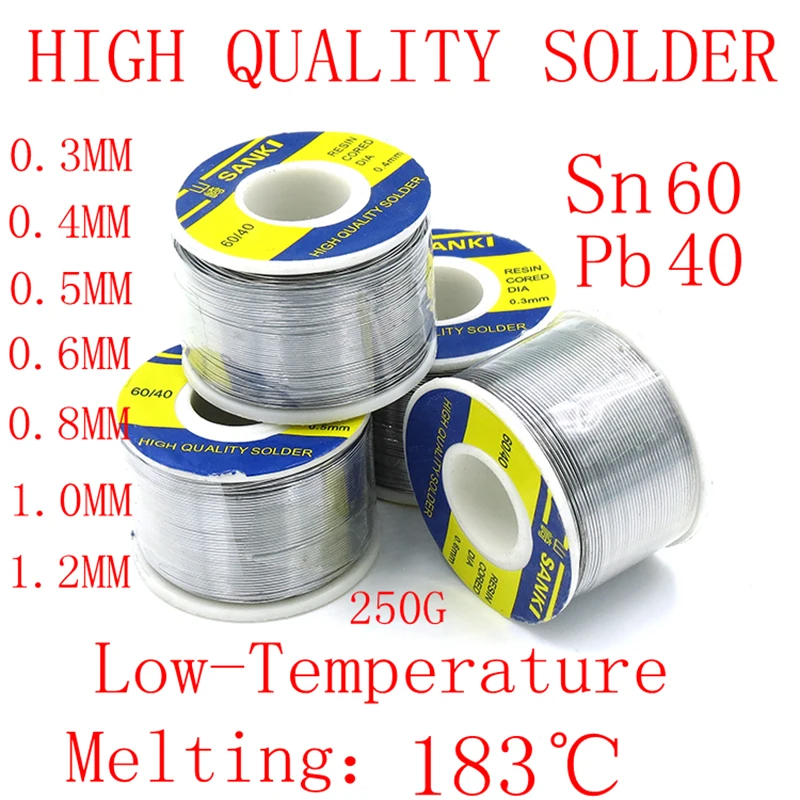 60-40-solder-wire-with-rosin-250g-low-temperature-low-melting-point