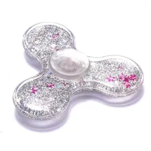 Dynamic Liquid Glitter Sand Fidget Tri Spinner Raibow Hand Spinner Finger Stress Focus Brand Toy and