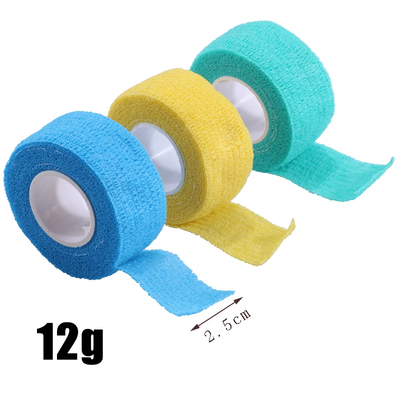 1 Roll Nail Art Protect Tape Flex Wrap Finger Care Self-adhesive Bandage Nail Art Tool Accessories Random Color