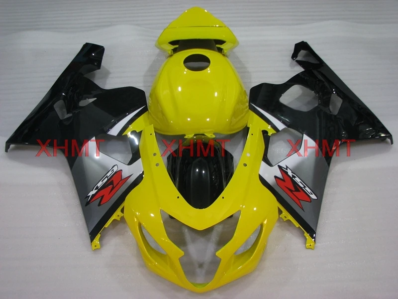 Для GSX R 600 2004-2005 K4 Пластиковые обтекатели GSX-R600 04 комплект обтекателей для Suzuki GSXR750 05 желтый черный кузов