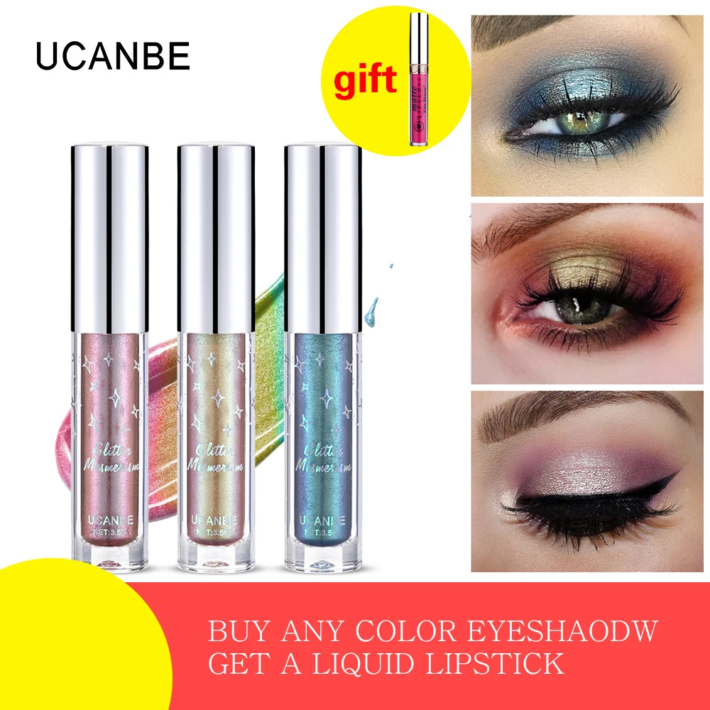 

Buy 1 Get 1 UCANBE Cosmetics Glitter Liquid Eye Shadow Metallic Eyeshadow Waterproof Makeup Palette