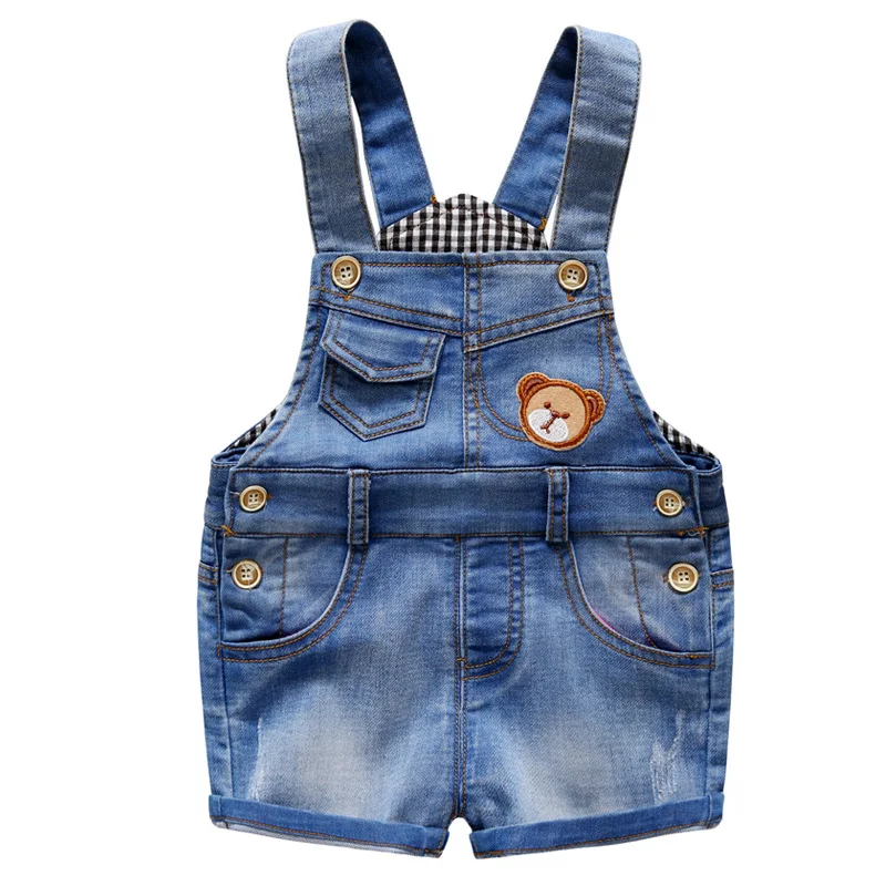 7 24 Month Baby Boy Overalls Summer Girls Denim Jeans Shorts Toddler