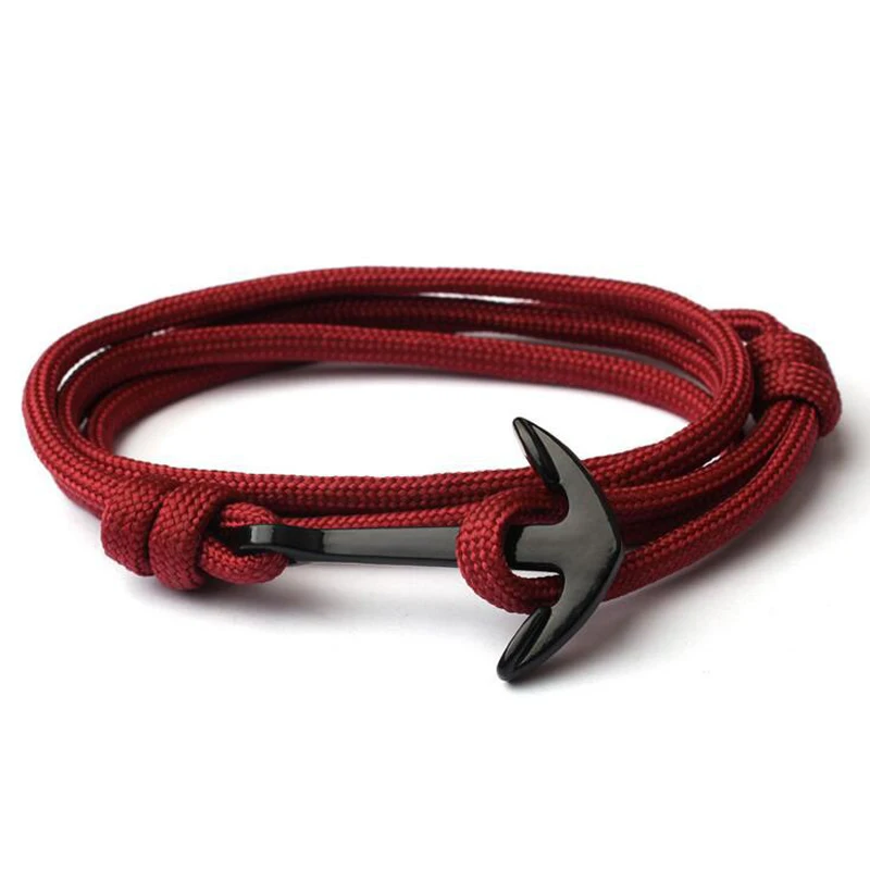 NIUYITID Handmade Bracelet For Women Men Fashion New Anchor Bracelet Accessories Male Jewelry Homme 14 Colors drop shipping (2)