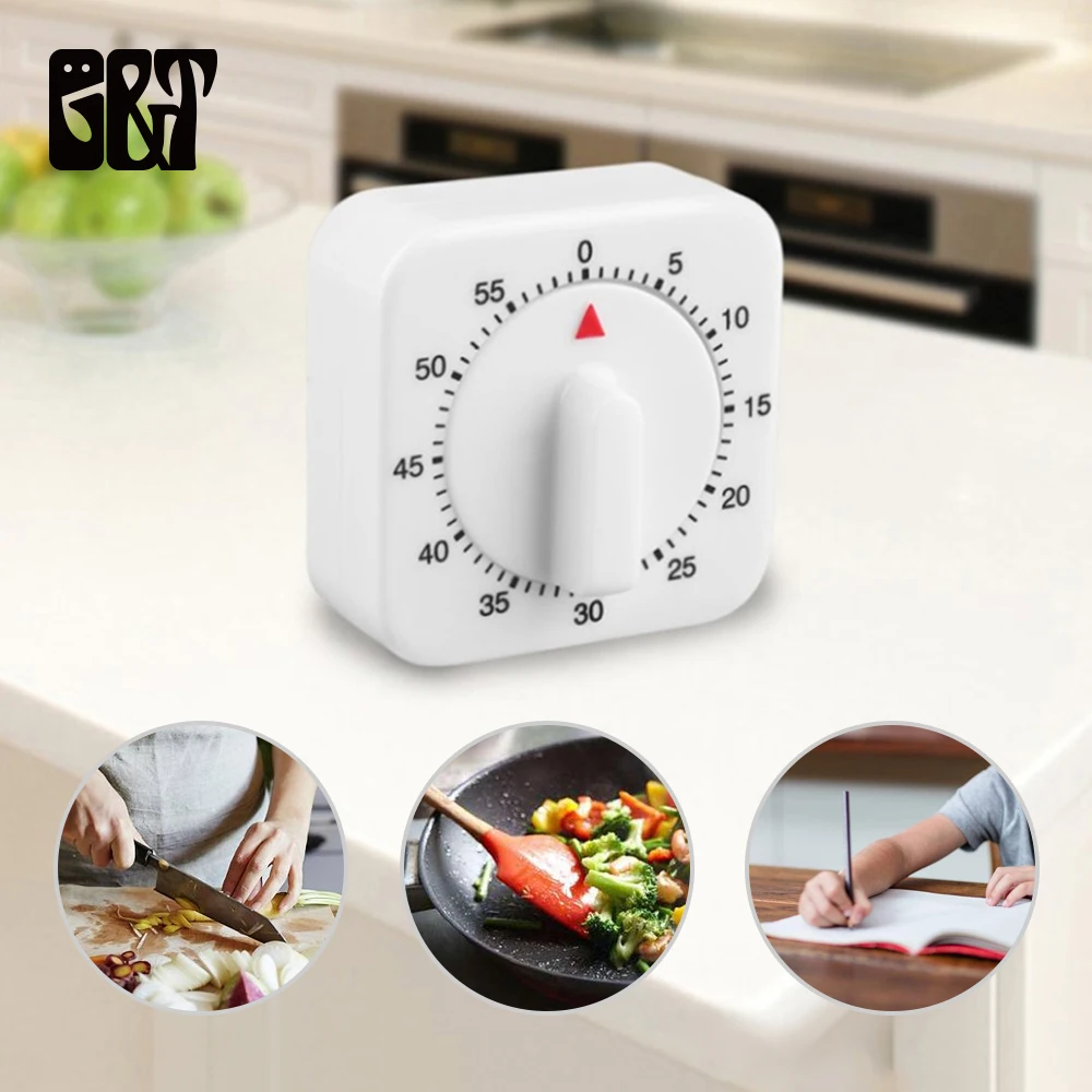 Portable 60 Minutes Kitchen Timer Manual Count Down Alarm Reminder