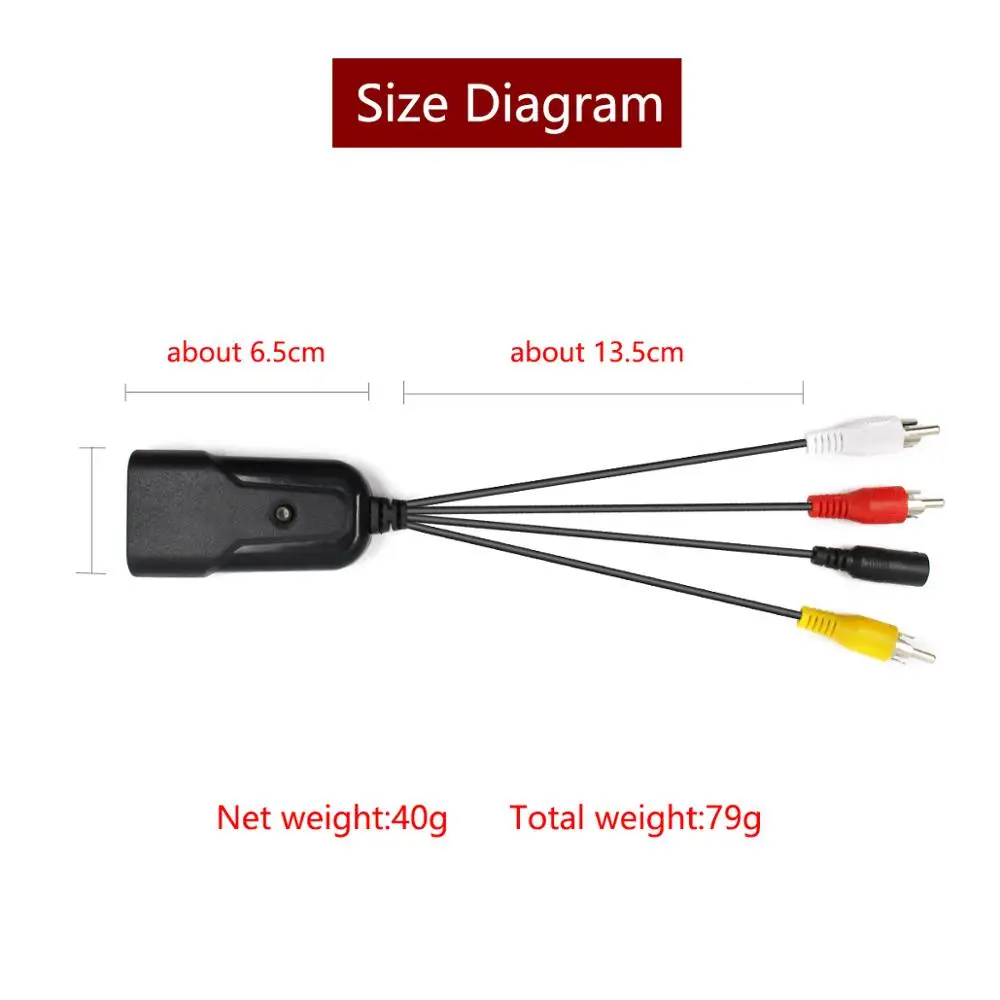  HD 1080P Mini HDMI AV Convertitore di Segnale HDMI A AV/RCA CVBS Adattatore Audio Video Composito N