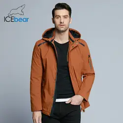 ICEbear 2019 Новинка мужская короткая тёплая весенняя куртка для отдыха и бизнеса ветрозащитная качественная парка со съёмным капюшоном MWC18040D
