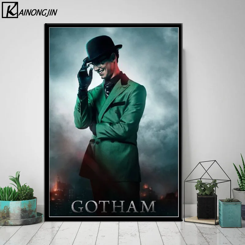 001 Постер Gotham сезон 5 ТВ серия Бруно Хеллер персонаж плакаты и принты Холст Живопись стены Искусство картина для комнаты домашний декор - Цвет: 001