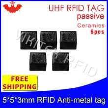 UHF RFID металлическая бирка 915 МГц 868 МГц Alien higgs3 EPC 5 шт. 5*5*3 мм очень маленькие квадратные керамические Смарт пассивные RFID метки
