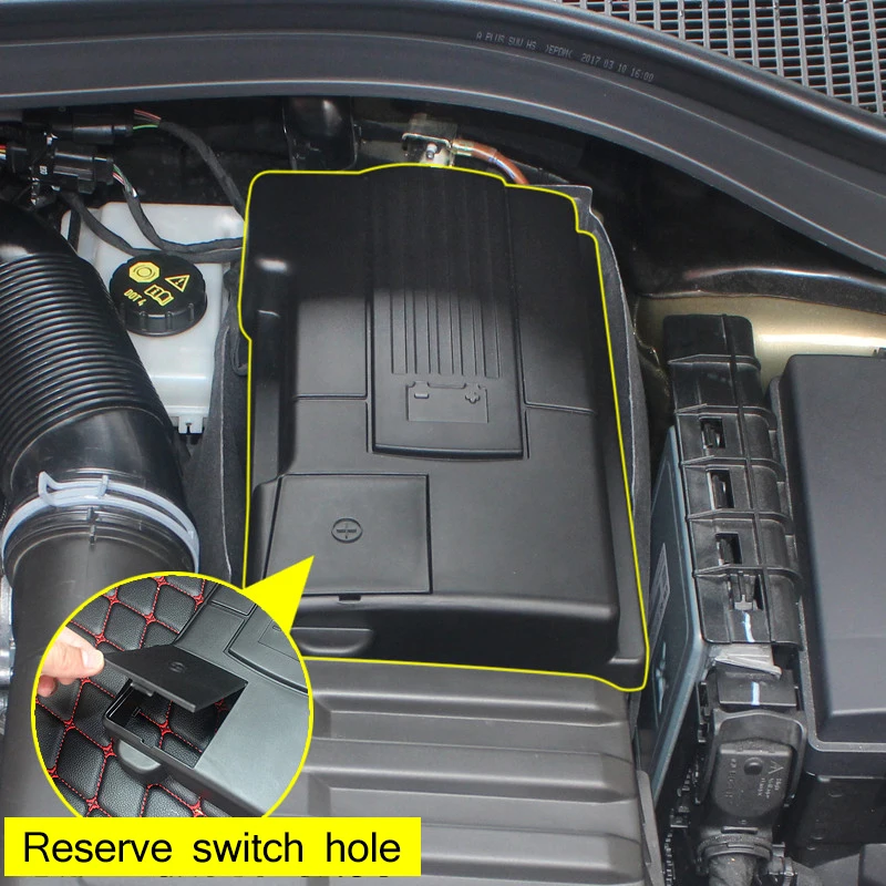 Для VW Tiguan Skoda kodiaq положительный и отрицательный электрод батареи Водонепроницаемый пылезащитный чехол наклейка