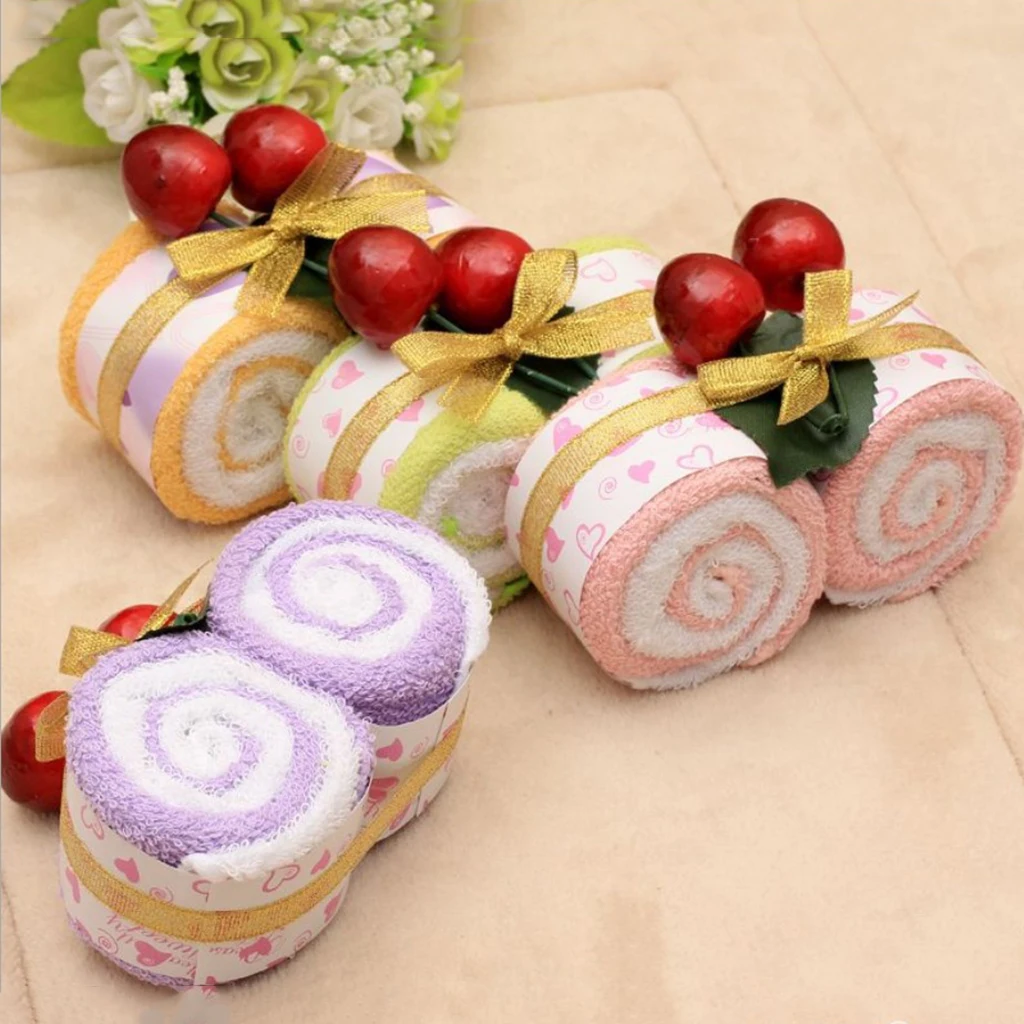Lovely Cotton Christmas Towel Red Berries Washcloth Xmas Ornament Souvenir Gift Novelty Wedding Party Gift Favor