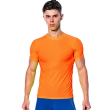 Новая мужская спортивная компрессионная обтягивающая футболка для занятий фитнесом бодибилдинг, тренировка Мужская футболка беговые дорожки одежда для кроссфита