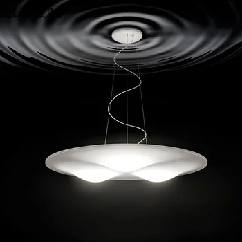 

Modern Acrylic Led Hanglamp Living Room Dining Room Bedroom Lamp Circular Creative Designer Pendant Light Kitchen Hanging Lamps