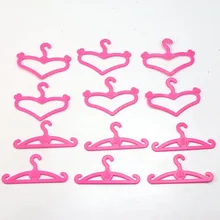 Doll Hangers Set of 20 Pink Mixed Type Of Plastic Hangers With A Wider Hook Fit