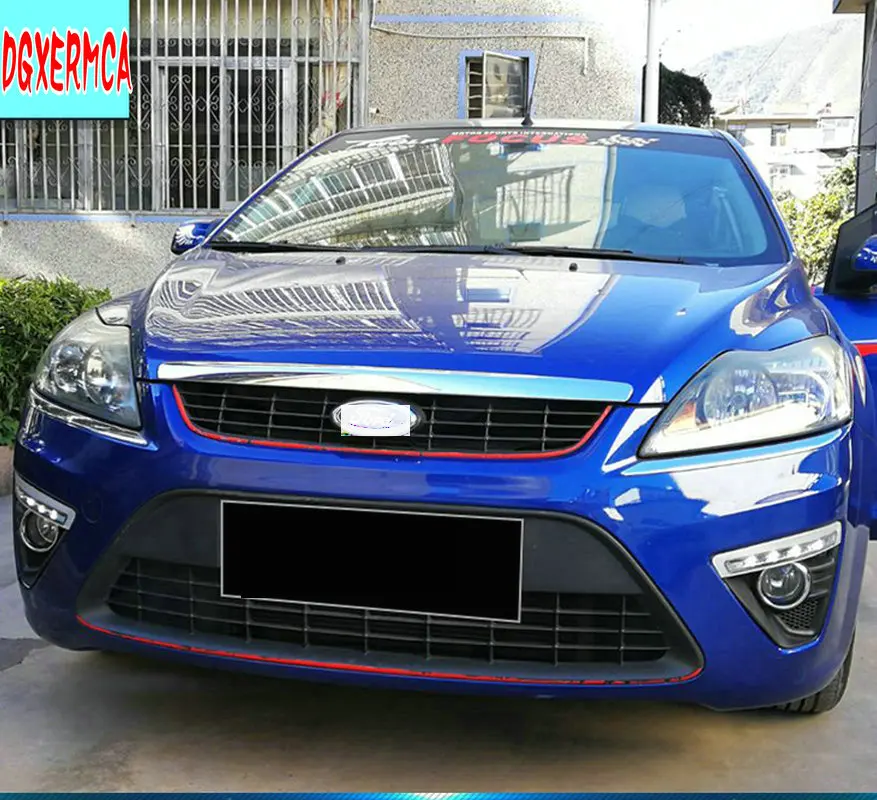 2 шт дневные противотуманные отверстия для Ford Focus Хэтчбек 2009 2010 2011 2012 2013 Светодиодный светильник 12v противотуманный светильник