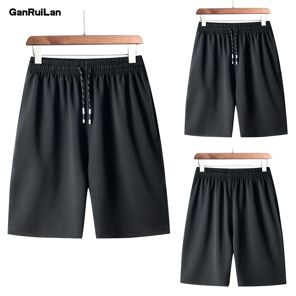 

New Men Gyms Fitness Loose Shorts Bodybuilding Joggers Summer Quick-dry Cool Short Pants Male Casual Beach Men Short DK19025