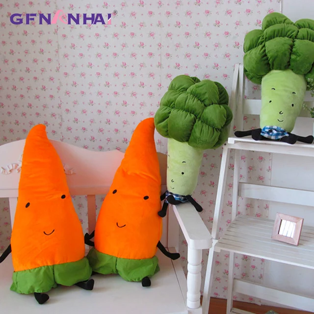 1pc 55/70cm Cartoon Vegetables Plush toy Creative Carrot Broccoli Plush Pillow Stuffed soft toys for Children Kids Birthday Gift 2
