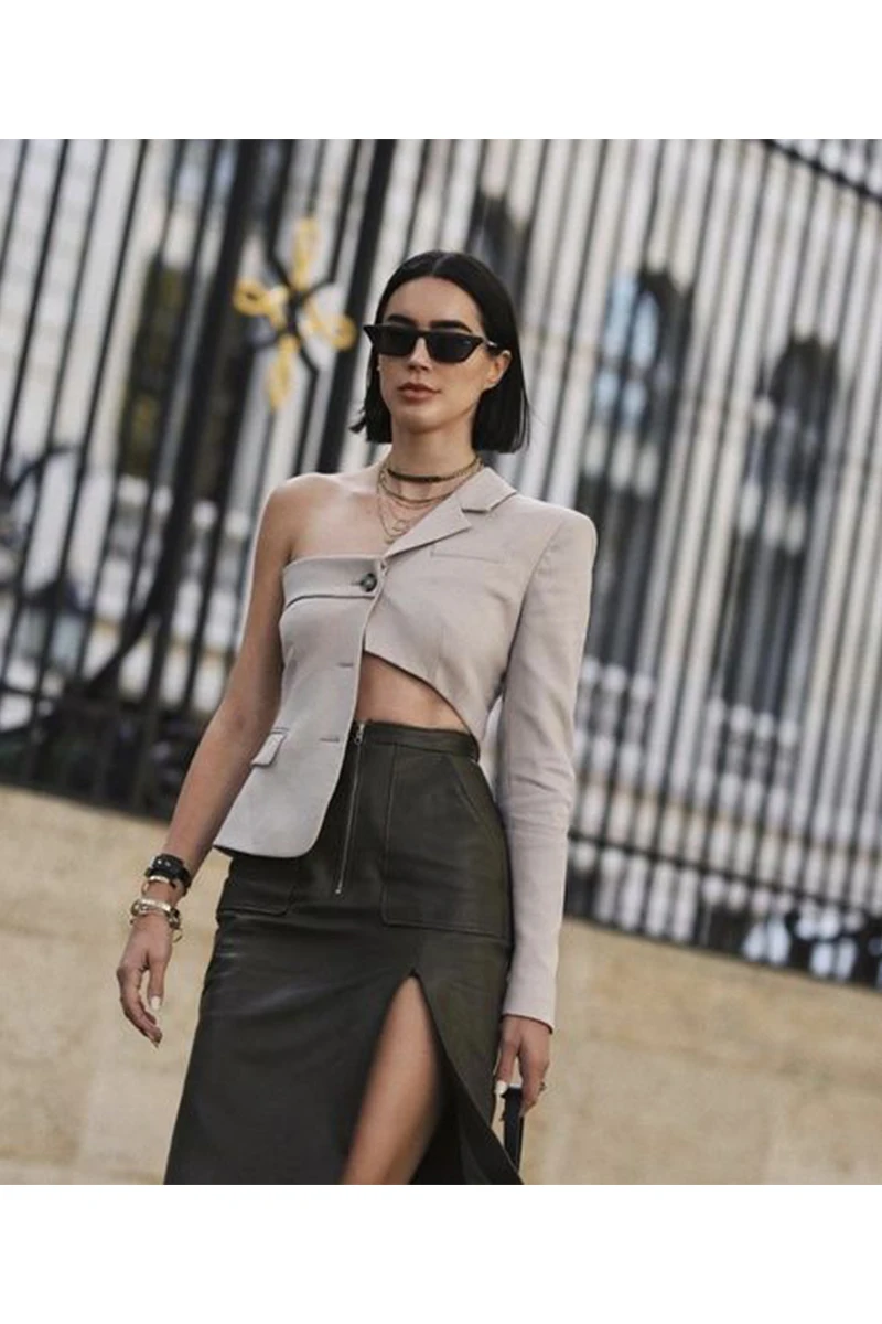 GetSpring Женский блейзер Асимметричный Блейзер жакет асимметричные Женские жакеты