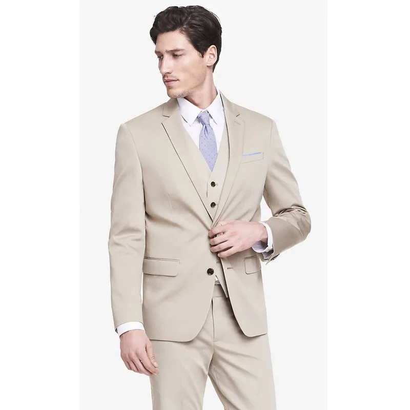 New Design Cheap Grey Wedding Suits for Men (Jacket+Pants+vest+tie) Men Suits Groom Tuxedos Groomsman Suits Business Formal Suit