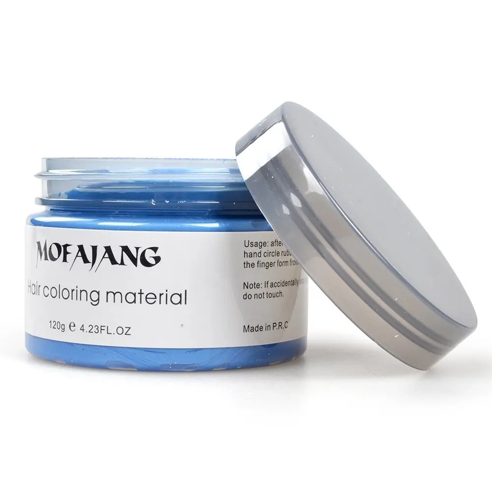 

Wholesale 6pcs Mofajang 7 colors hair Color Wax Dye one-time molding paste Sliver Grandma Green Hair Dye Wax Mud Cream