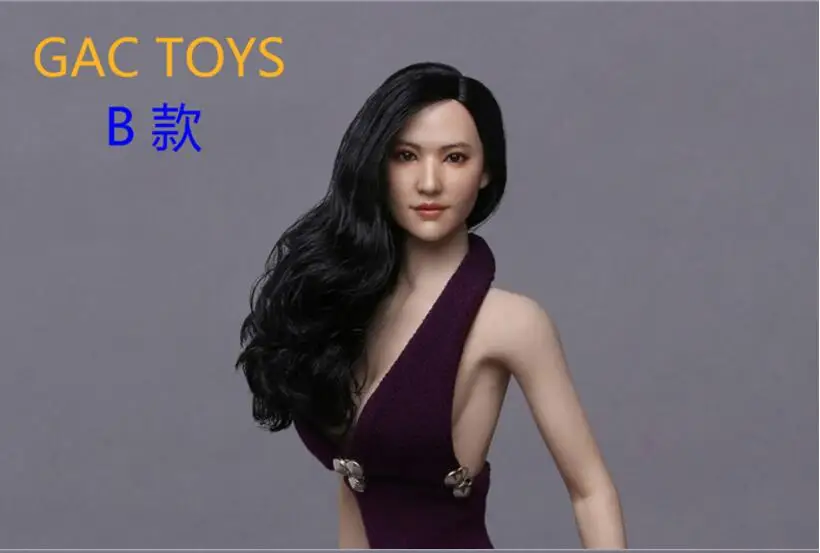 GACTOYS 1/6 GC015A B Liu Yifei Кристалл Liu звезда черная голова для волос лепить Ffigure