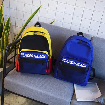 

anti-theft backpack Adult Children Boys Girls Letter Mesh Print Outdoor Backpack Bookbag School Bags Preppy Style Soft Teenage