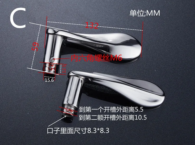 maçaneta do quarto, encaixe universal, acessórios do banheiro, 2pcs por lote