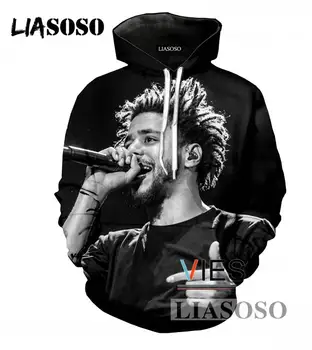 

LIASOSO Loose Casual Men Women Pullover Hoodies 3D Print J Cole Cool Hooded Harajuku Long Sleeve Sweatshirts Clothing T689