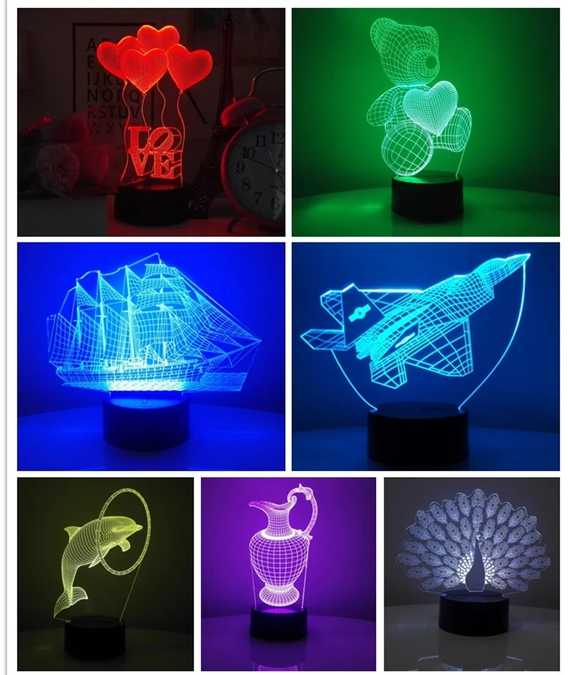 3D led night  lights 800