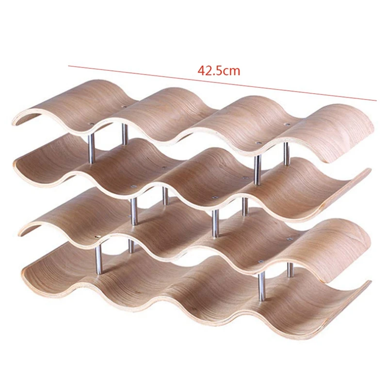 Деревянная волновая винная полка/креативная домашняя полка для винограда