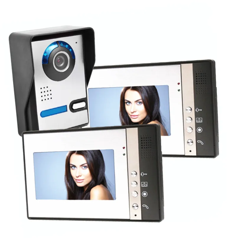 

7 Inch Aluminum alloy Monitor Wired Video Door Phone Intercom System