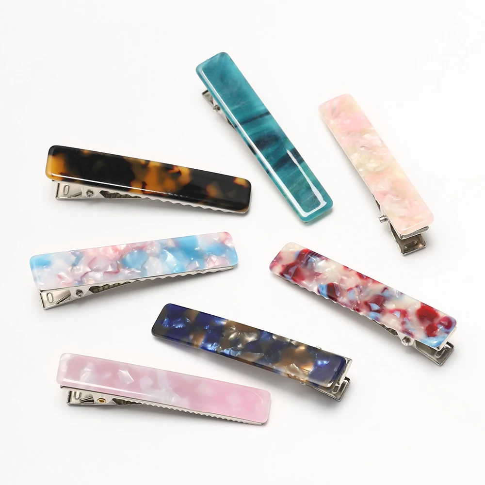 

1PC Fashion Women Geometric Square Acid Acrylic Long Barrettes Hair Clips Hairpins Hair Pin Ornament Styling Tools Accessories