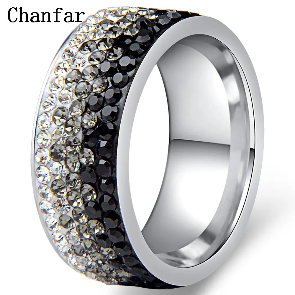 Mens Stainless Steel Ring with Cubic Zirconia 10