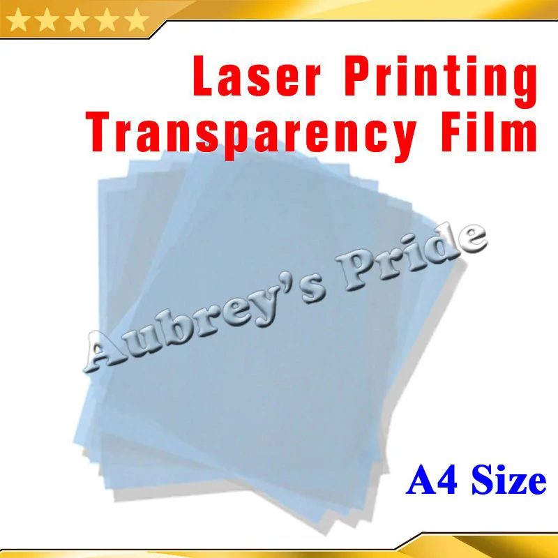 Yepyeni A4 Boyutu (297x210mm) Lazer Yazıcı Baskı Şeffaflık Film Sayfaları 100 sayfa/paket