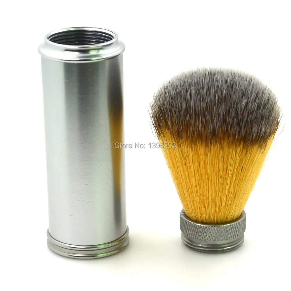 CSB Synthetic Hair Aluminium Handle Travel Shaving Brush for Men Beard Shave Barbershop Brush 3