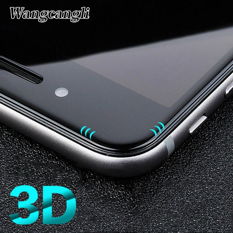

Wangcangli 3D Curved Carbon Fiber Soft Edge Tempered Glass For iPhone X 8 7 6 6S Plus Phone Screen Protector Film For iPhone 7
