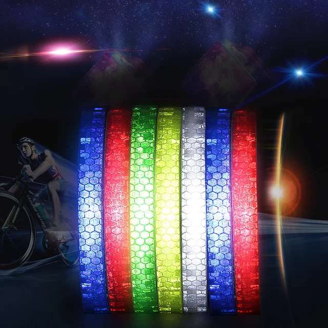 US $2.20 100cm393inch Fluorescent MTB Bike Bicycle Cycling Motorcycle Reflective Stickers Strip Decal Tape