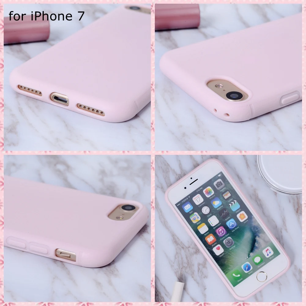 XBXCase Candy Color TPU Rubber Silicone Phone Case for iPhone 6 6S 7 8 Plus Matte Protective Case for iPhone XS X XSMax XR Cover