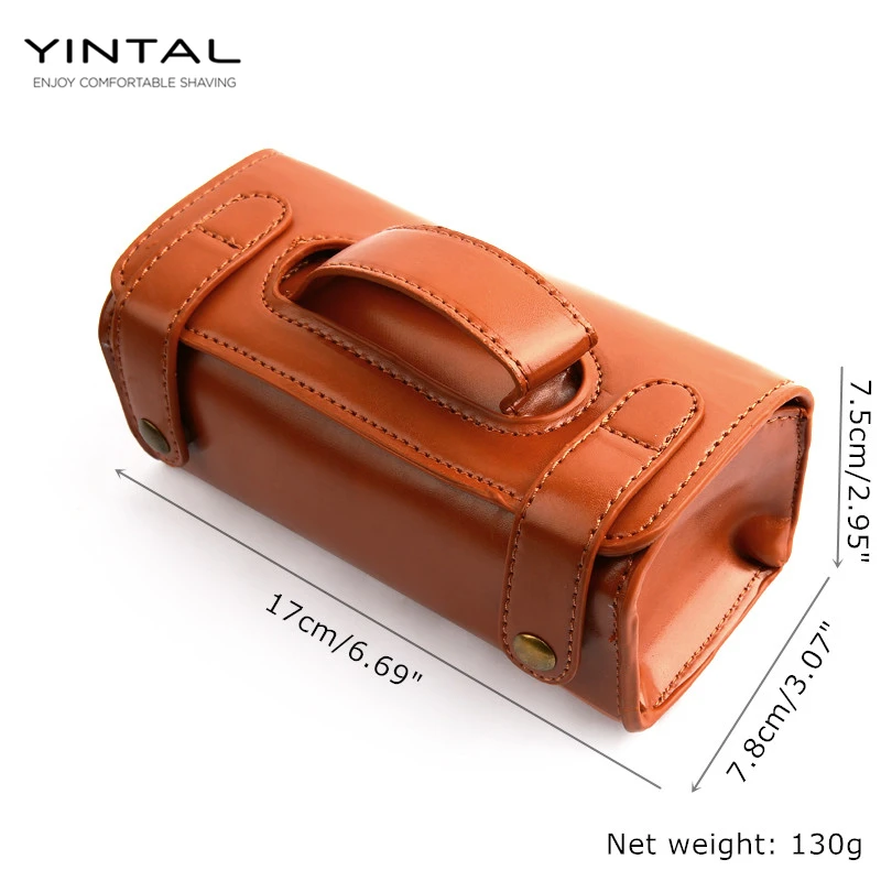 Yintal دليل الحلاقة الحلاقة فرشاة الحلاقة المحمولة السفر حقيبة جلد ل سلامة مزدوجة حافة شفرات مربع (1 مربع فقط) Yintal دليل الحلاقة الحلاقة فرشاة الحلاقة المحمولة السفر حقيبة جلد ل سلامة مزدوجة حافة شفرات مربع (1 مربع فقط)