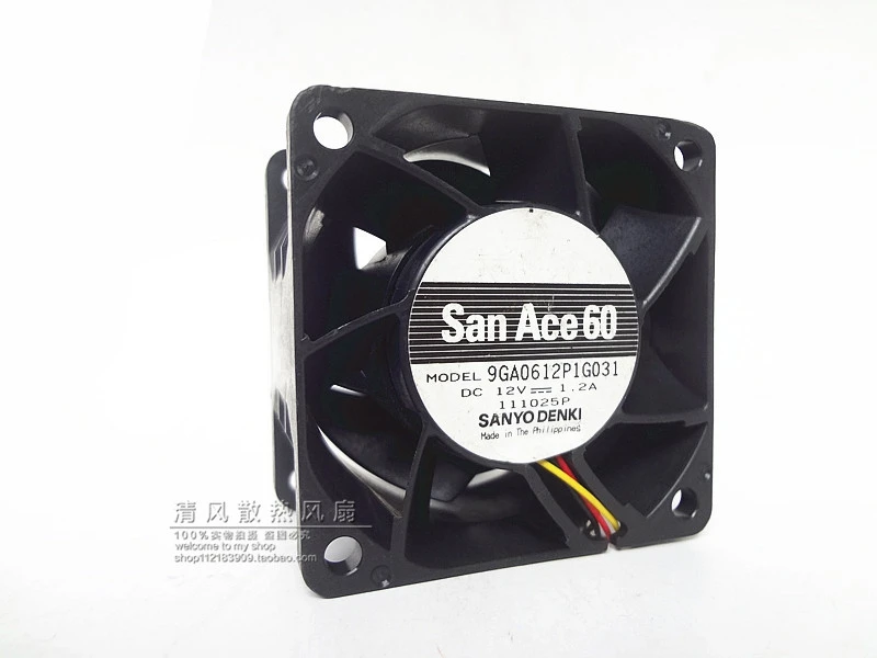 

Free shipping sanyo 9GA0612P1G041 12v 1.2a 60x60x38mm