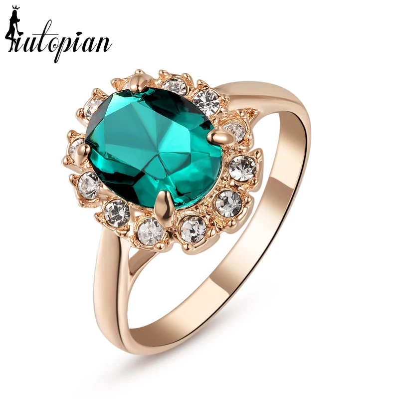 Italina Red Apple 18K розовая позолота оригинал женское кольцо с австрийскими кристаллами