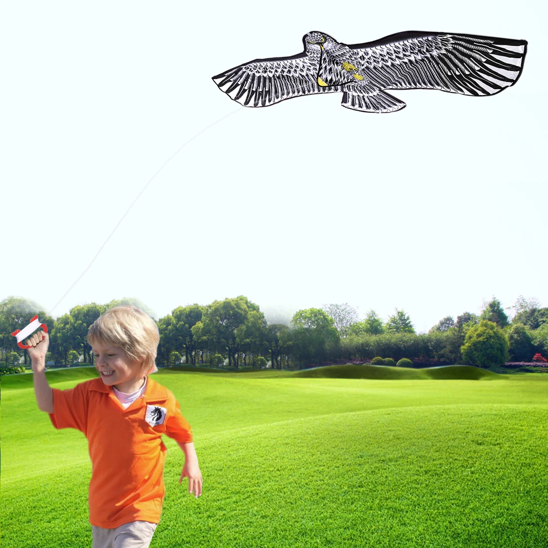 

2019 New 1.5m Eagle Kite Novelty Animal Kites Easy Flyer Happy Time For Baby Toy Outdoor Running Games