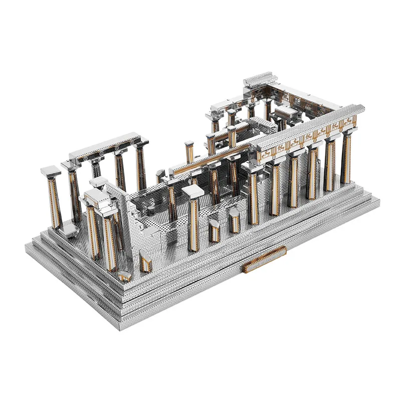Microworld 3D металлическая головоломка Athenaeum модель здания DIY лазерная резка нано