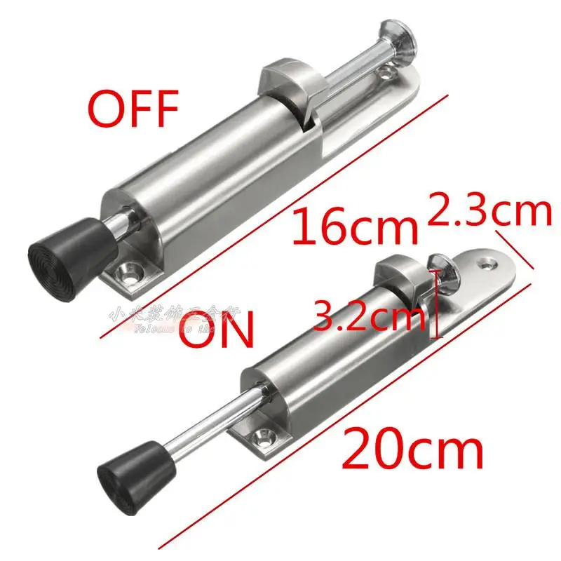 Hot Heavy Duty Door Stopper Zinc Alloy Soft Rubber Foot Spring Loaded