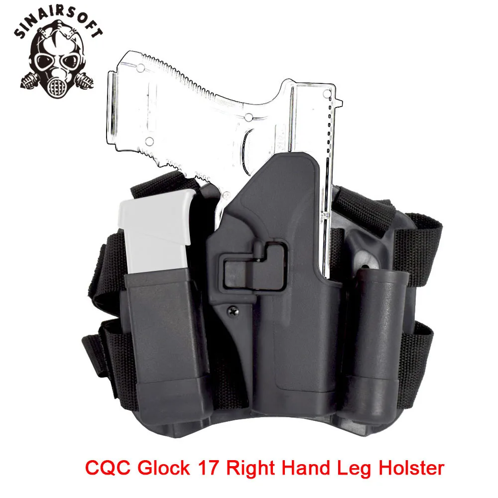 

Tactical CQC G17 Right Hand Drop Leg Holster Pouch Fit Glock Pistol 17 19 22 23 31 32 For Paintball Shooting Hunting Accessories