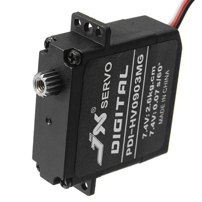 PDI-HV0903MG JX Servo 3 кг металлическая Шестерни цифровой плоский сервопривод крыла пластиковый чехол для RC планер